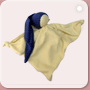 Badstof naturel blauw